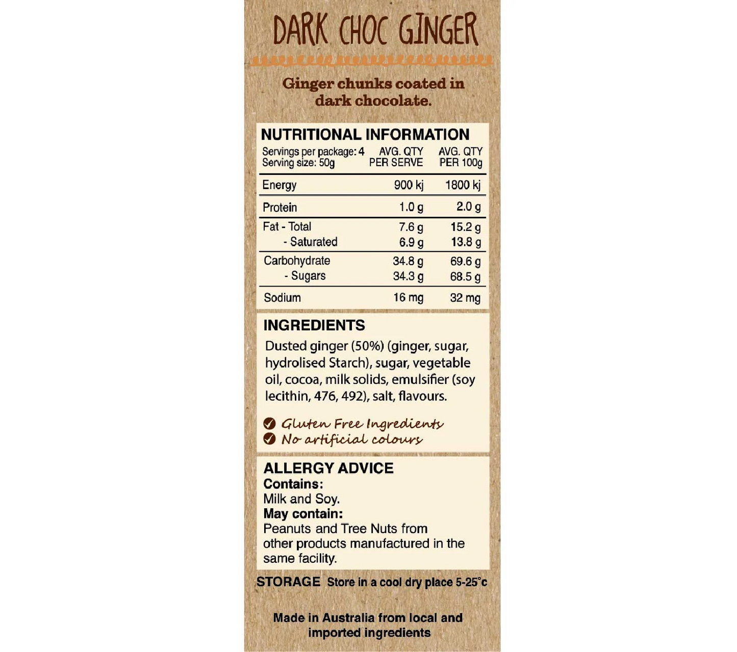 Dark Choc Ginger